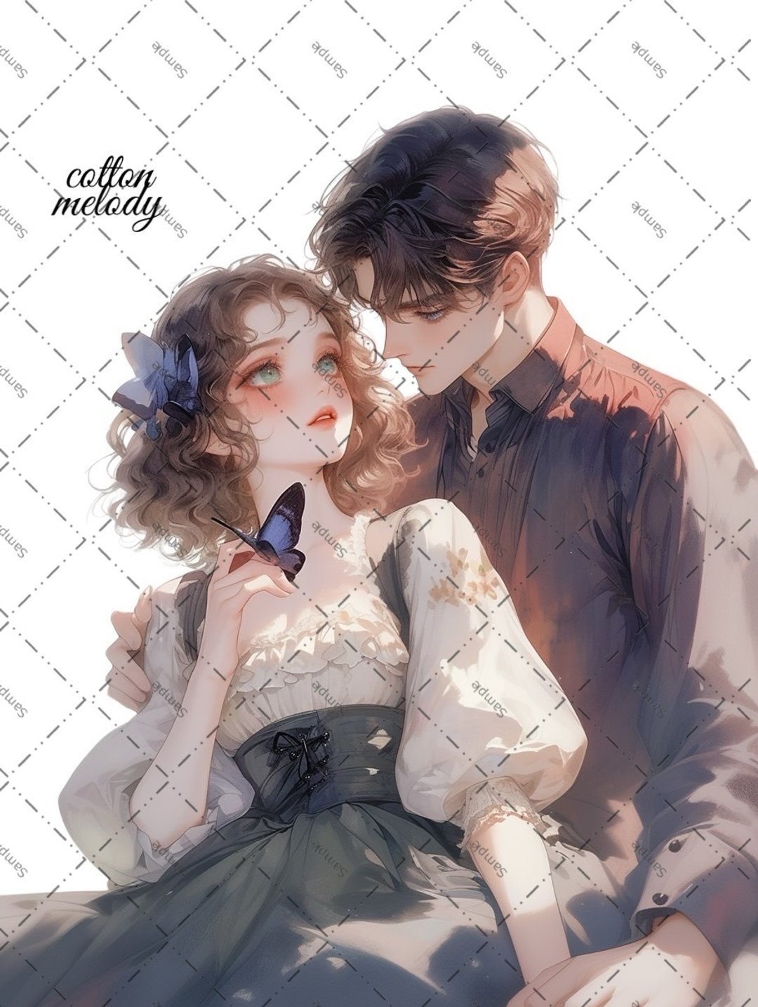 original sticker no.1698 人物贴纸 原创贴纸 女孩贴纸 原创人物贴纸 - 贴纸 - 纸 