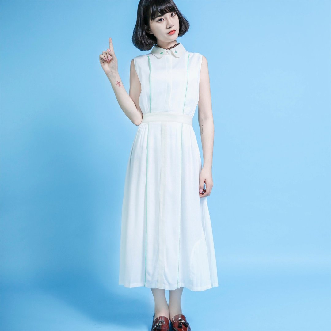 SU:MI said Retro 青丘复古棉麻洋装_6SF041_白 - 洋装/连衣裙 - 棉 白色