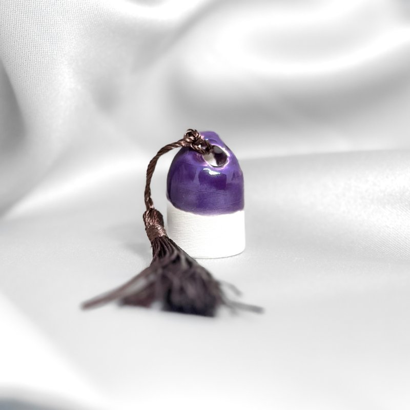 【地面上的行星】宝泥特调手工陶瓷印章 - 圆圆的 - 紫 - 印章/印台 - 陶 紫色