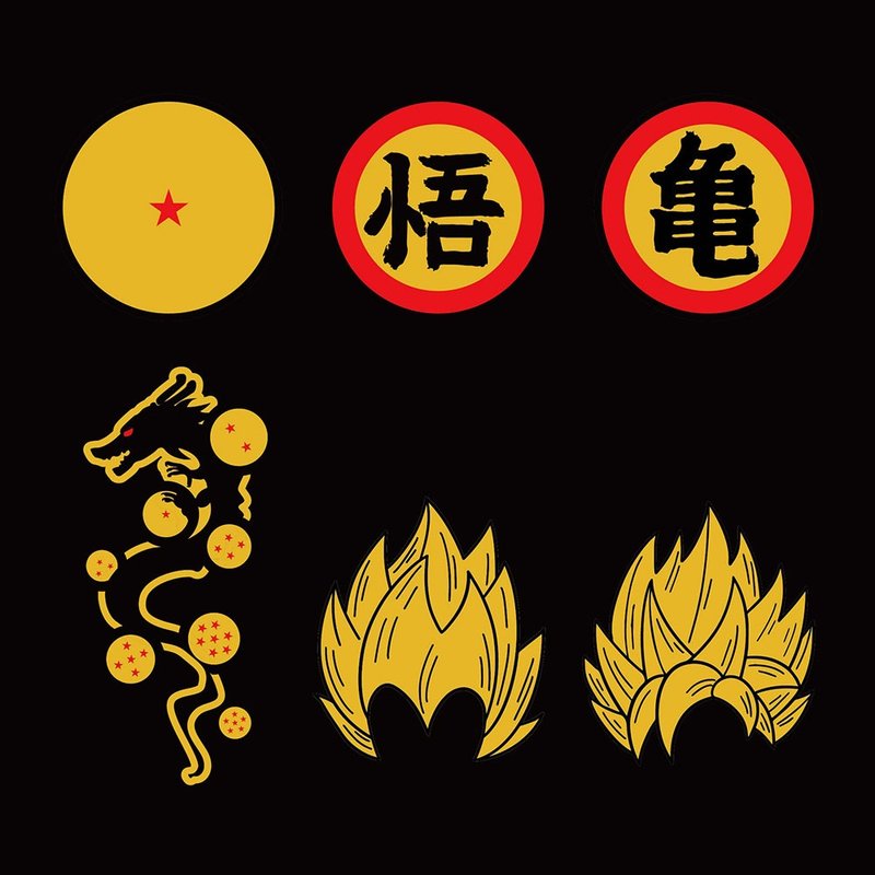 七龙珠 反光贴纸 车贴 龙珠 赛亚人 悟空 机车贴纸 防水耐晒 - 贴纸 - 防水材质 