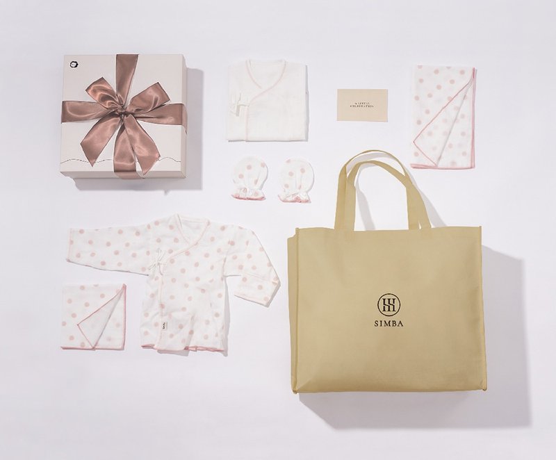 【Simba小狮王辛巴】极柔新生套组/弥月礼盒 - 满月礼盒 - 棉．麻 粉红色