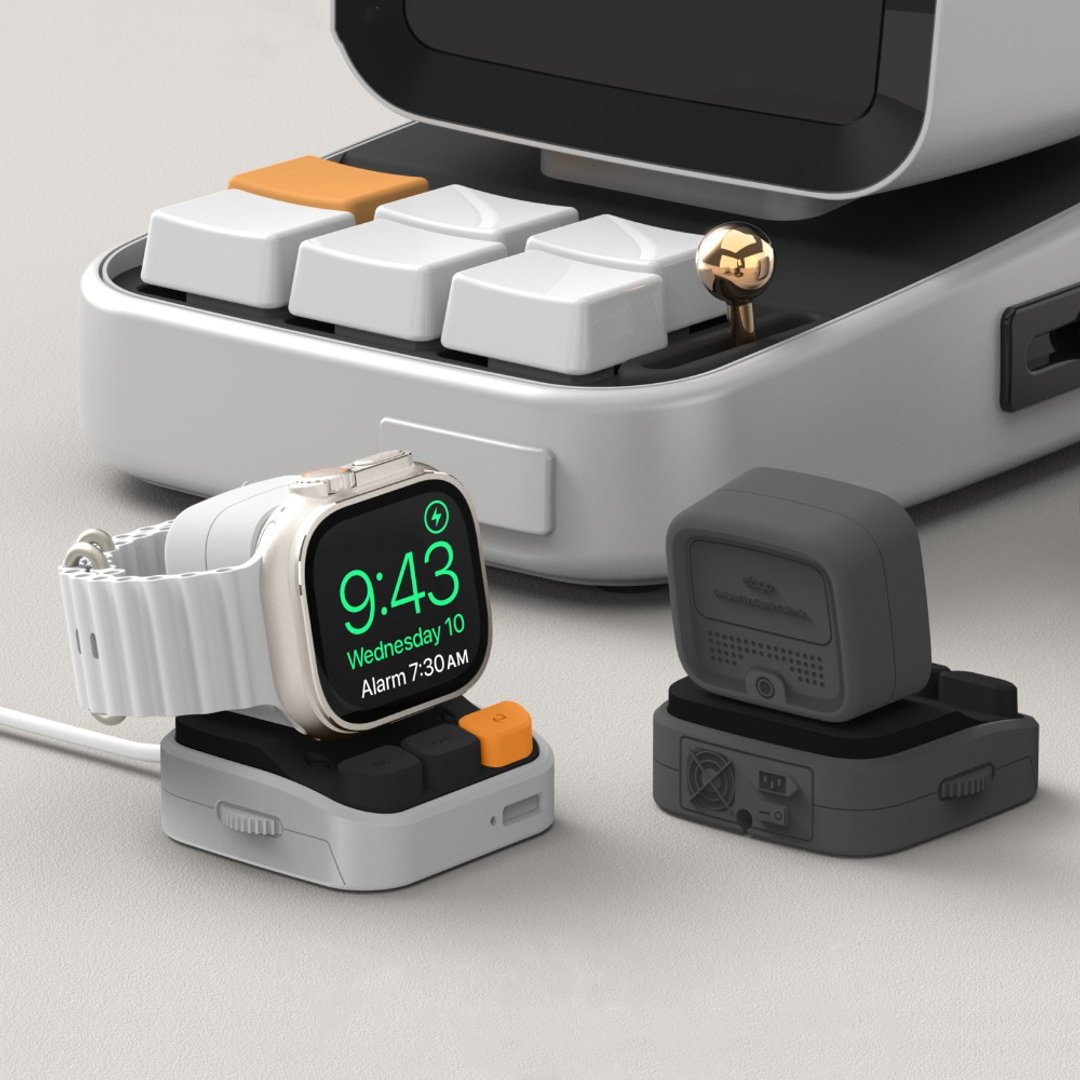 Apple Watch Ultra W9硅胶表座 44-45mm S9/8/7/6/5/4/SE - 数码小物 - 硅胶 灰色