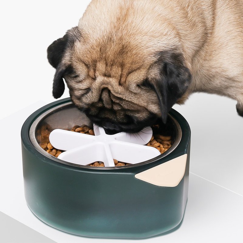 (停产) pidan 宠物缓食配件 雪花款 - 碗/碗架 - 橡胶 白色