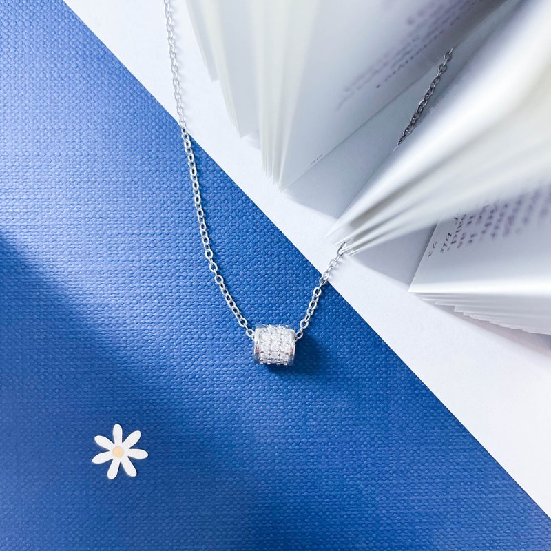 ::空气钻石:: 日式白钻项链 纯银 - 项链 - 纯银 