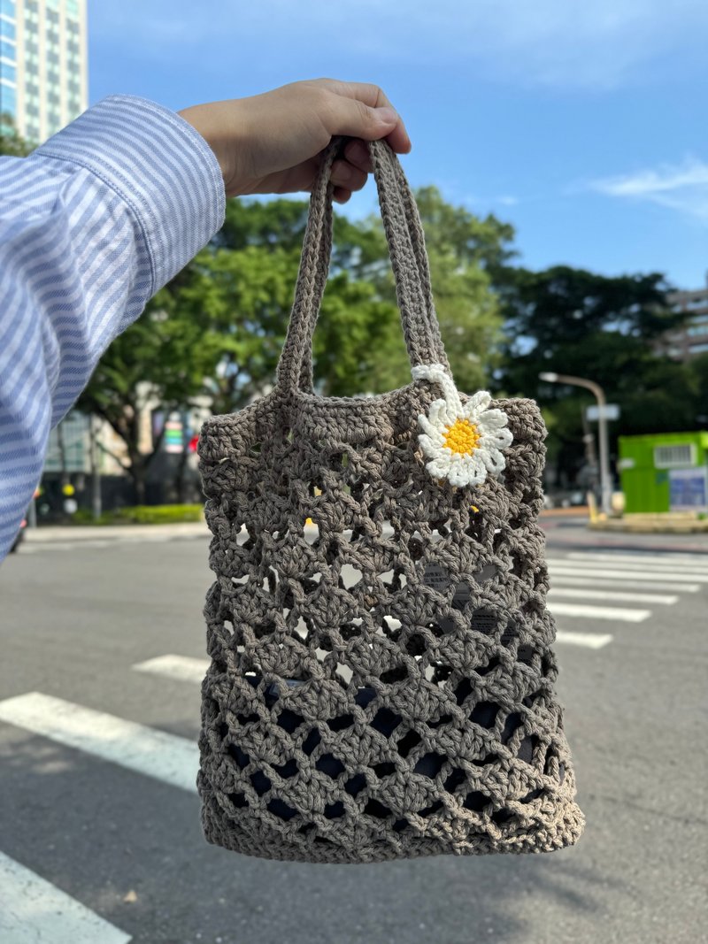 花样年华手提袋 编织包 handmade - 手提包/手提袋 - 其他材质 灰色
