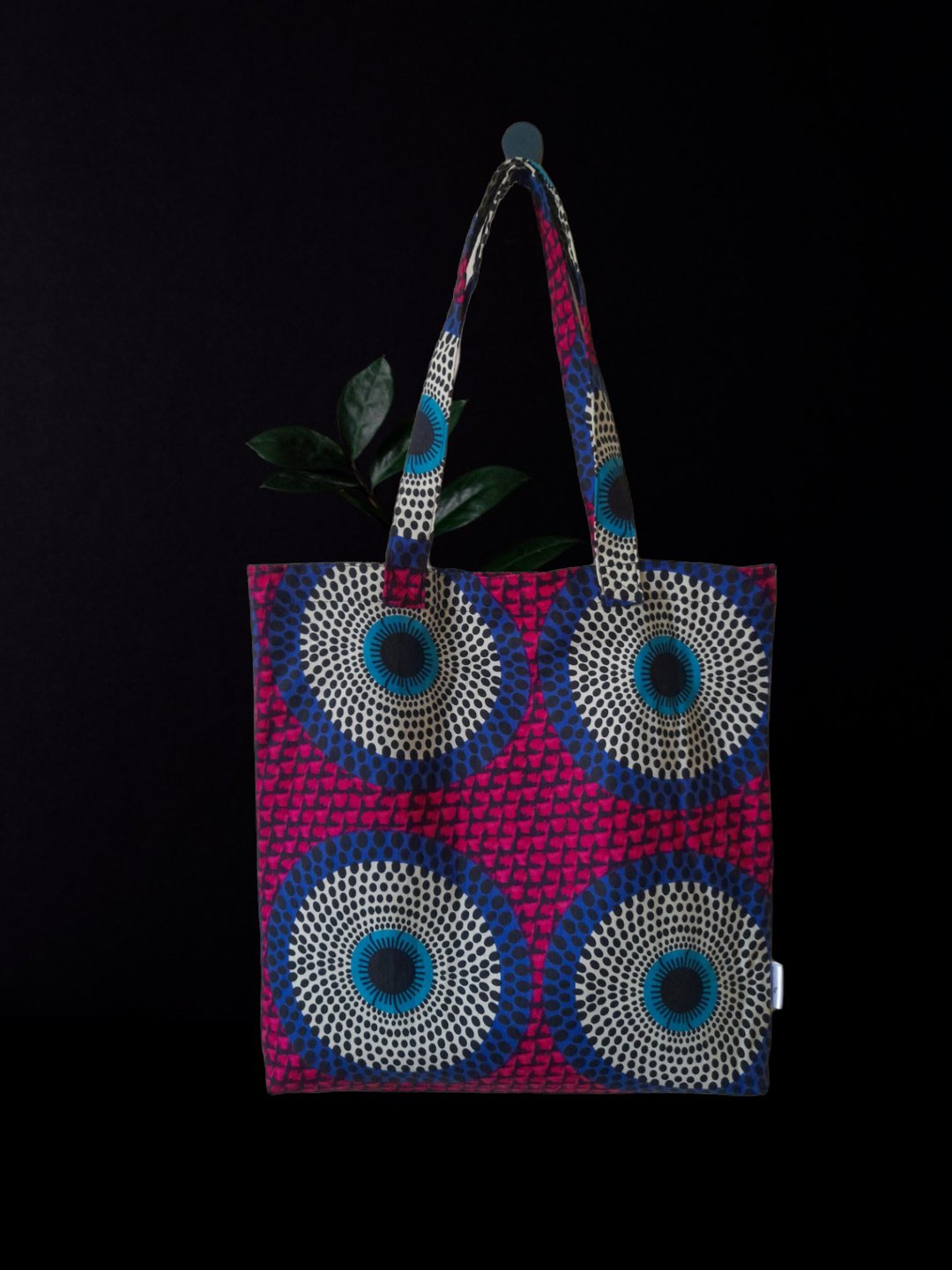 Handmade Summer  African Print Cotton Tote Bag Ankara - 手提包/手提袋 - 棉．麻 粉红色