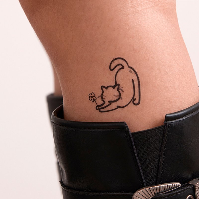 【哑光纹身贴纸】原创设计 | 刮刮纹身贴刺青贴 - MEOW猫咪 - 纹身贴 - 其他材质 