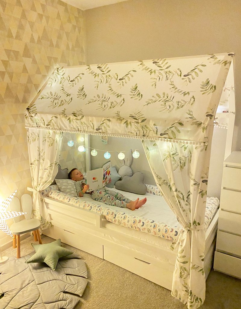 CANOPY for Montessori bed, canopy bed, montessori house,bed canopy, children pla - 婴儿床上用品 - 棉．麻 