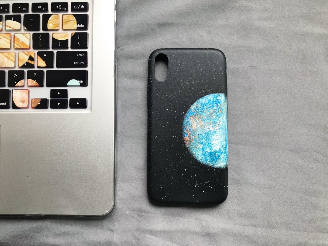手绘地球手机殻 iPhone SE 2 - iPhone 11 - 手机壳/手机套 - 人造皮革 