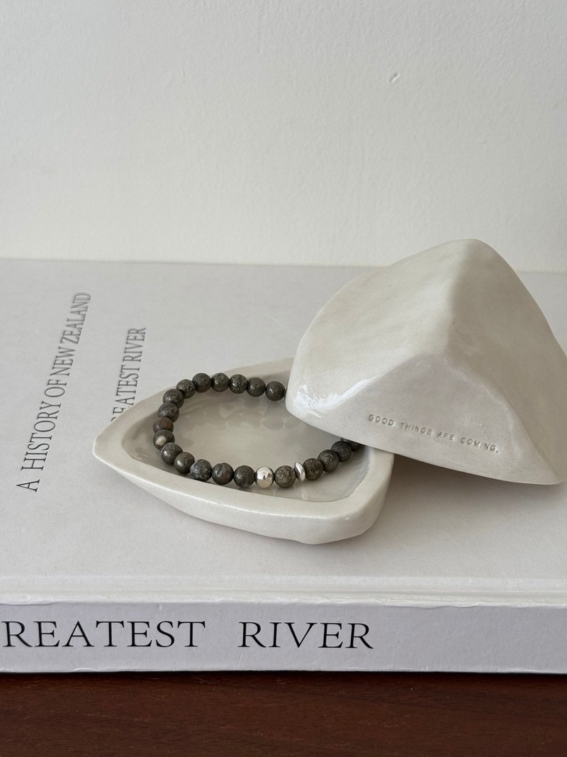 Zhu.handcrafted__Inner Anchor__纯银/黄铁矿 - 手链/手环 - 纯银 