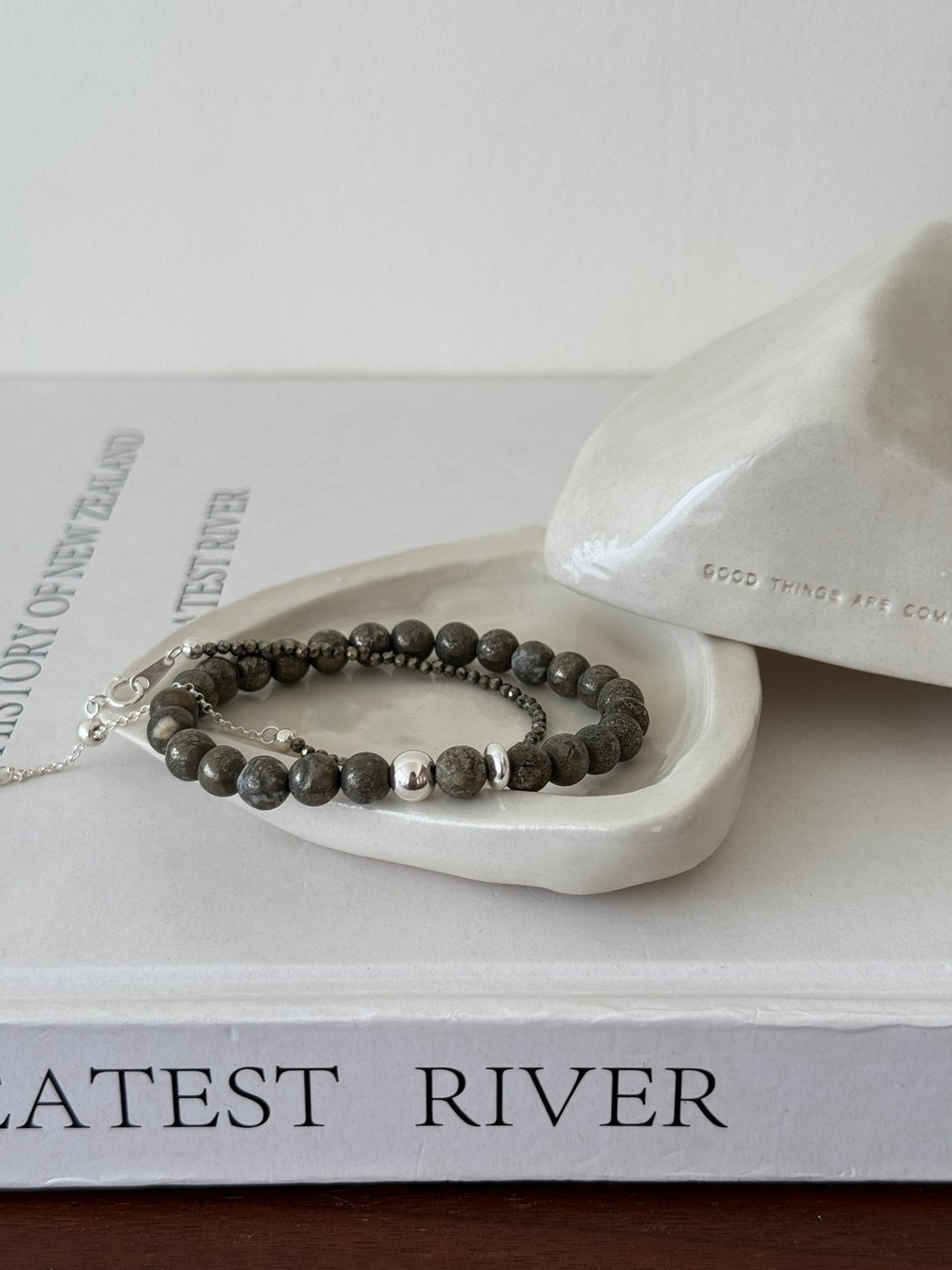 Zhu.handcrafted__Inner Anchor__纯银/黄铁矿 - 手链/手环 - 纯银 