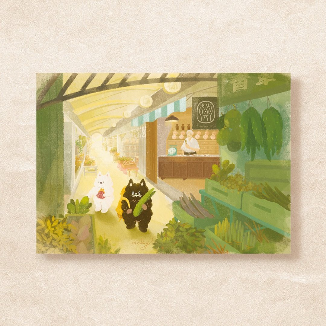 postcard-青草巷 - 卡片/明信片 - 纸 多色