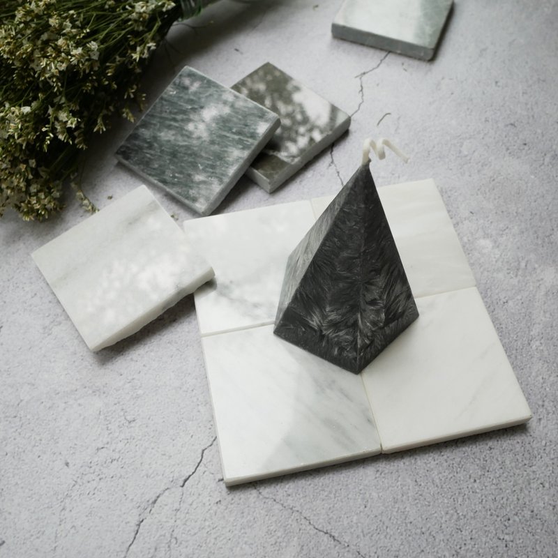 【โปร11.11 】Iceberg Candle : Pentagon Pyramid Shaped - 蜡烛/烛台 - 蜡 黑色