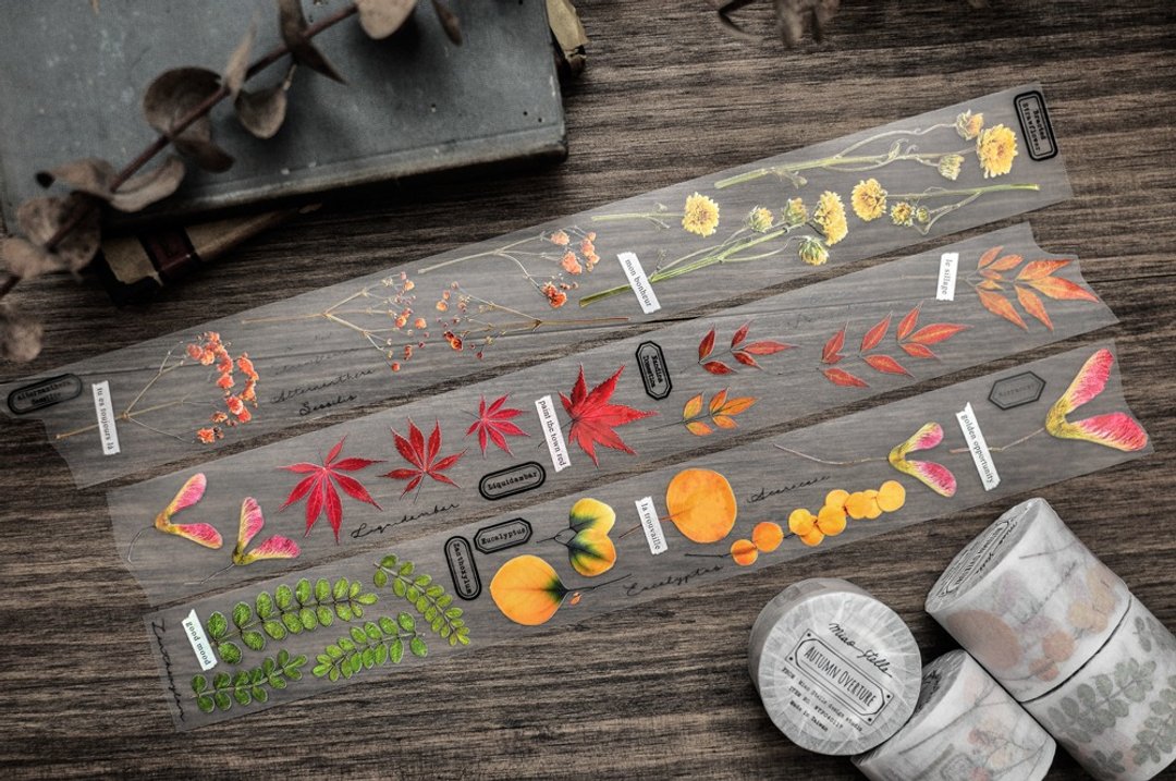 Autumn Overture / 秋天序曲纸胶带 - 4cm - 纸胶带 - 塑料 多色