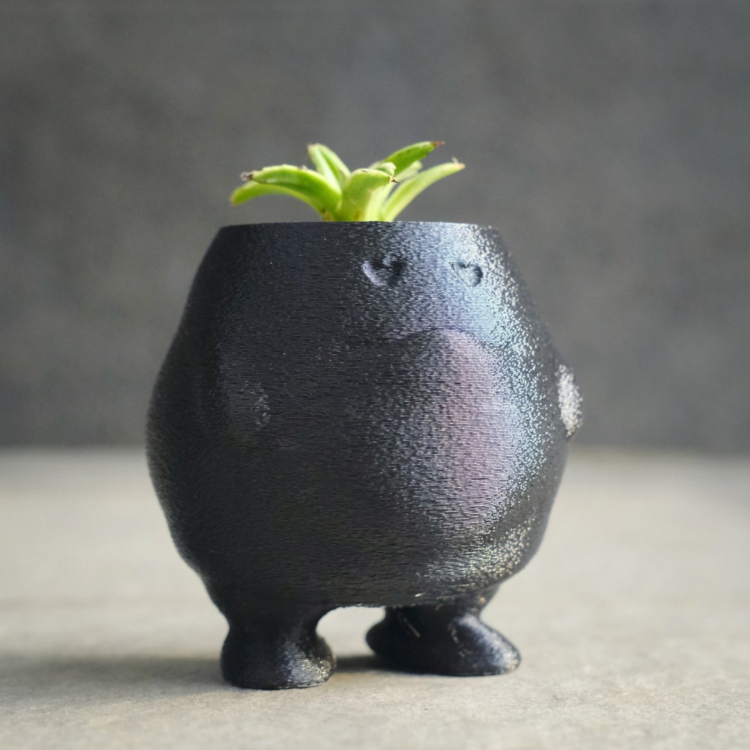 【肥蛋】植物盆器 3d打印盆器 原创设计 块根盆 多肉盆 水泥盆 - 植栽/盆栽 - 塑料 