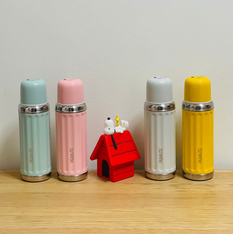 SNOOPY史诺比450ml 真空陶瓷内层保温瓶PEANUTS正版授权(4种色) - 保温瓶/保温杯 - 不锈钢 白色