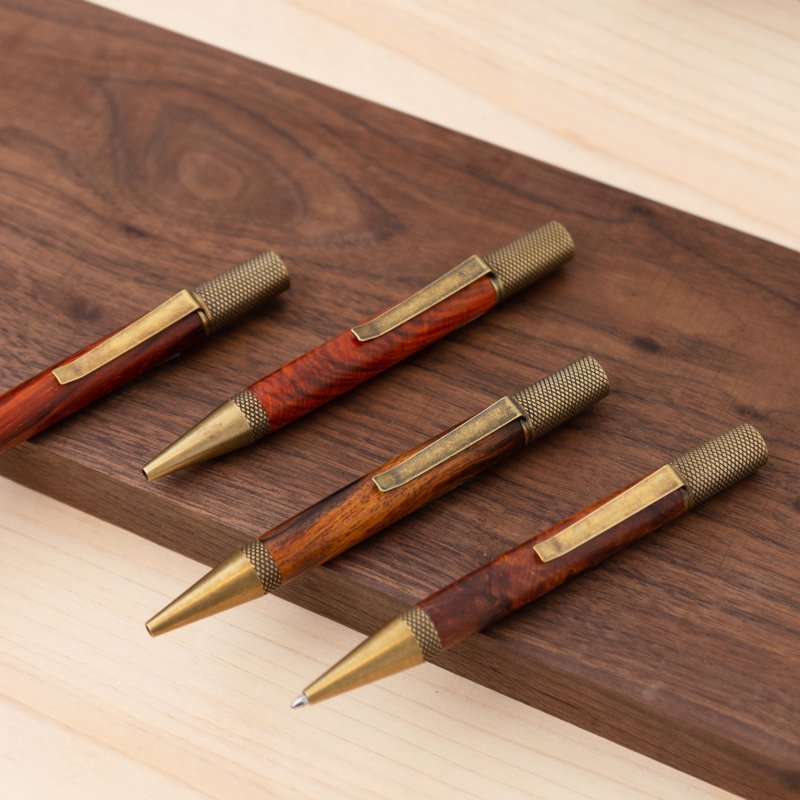 实木原子笔 | 复古款・可雷射雕刻 - 圆珠笔/中性笔 - 木头 咖啡色