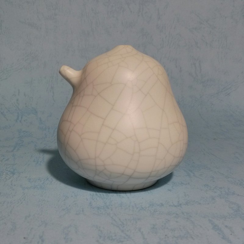 汝窑珍珠白手拉坏水滴子 - 其他 - 瓷 白色