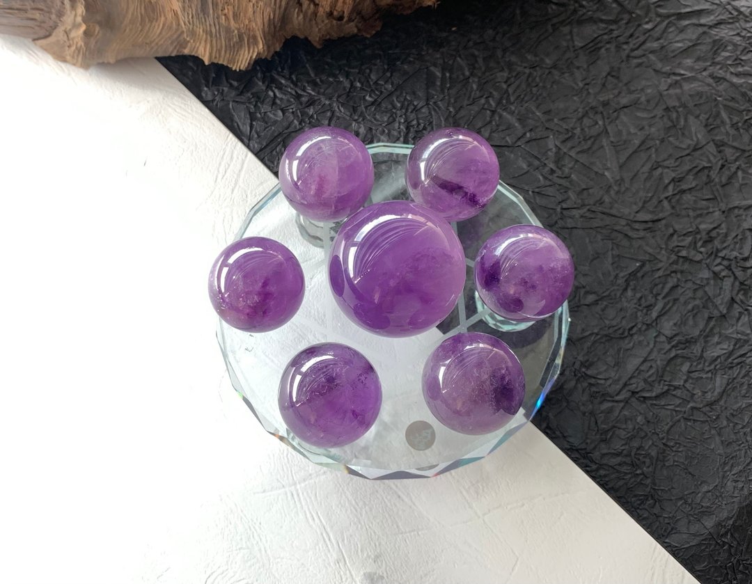 快速出货 天然紫水晶七星阵 招贵人 开智慧 稳定心神 3 - 摆饰 - 水晶 紫色