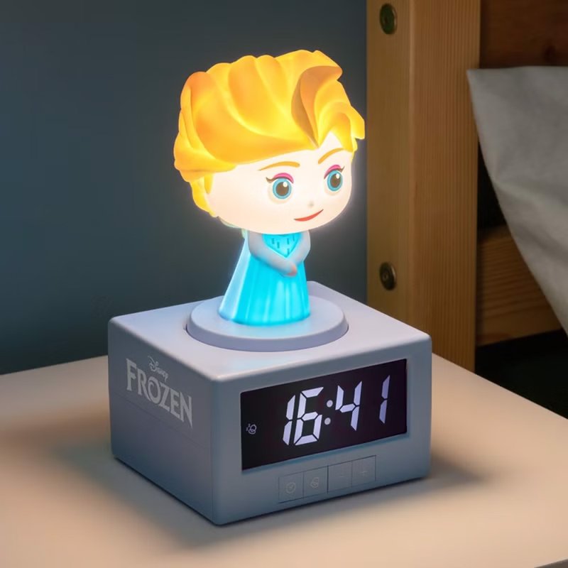 Disney 迪士尼 爱莎Elsa 3D造型三合一闹钟发光夜灯 - 灯具/灯饰 - 塑料 