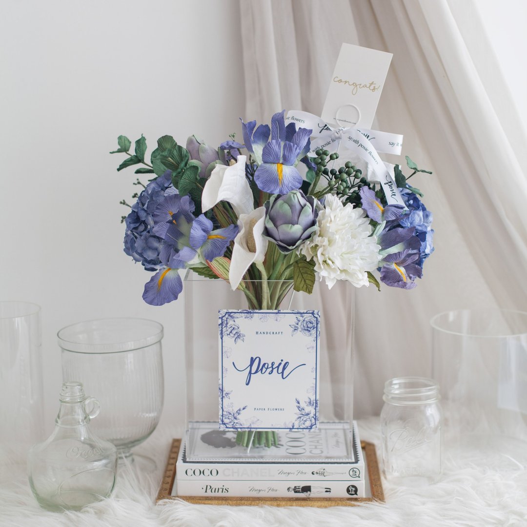 NAVY KNIGHTS | XL Paris Vase Flower for Decoration - 摆饰 - 纸 蓝色