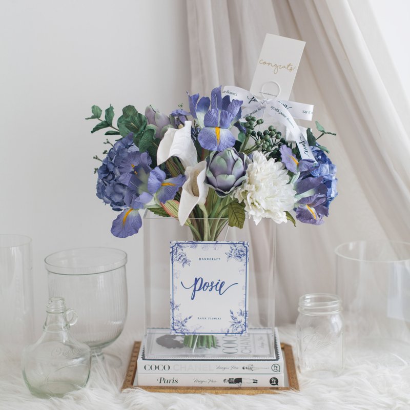 NAVY KNIGHTS | XL Paris Vase Flower for Decoration - 摆饰 - 纸 蓝色
