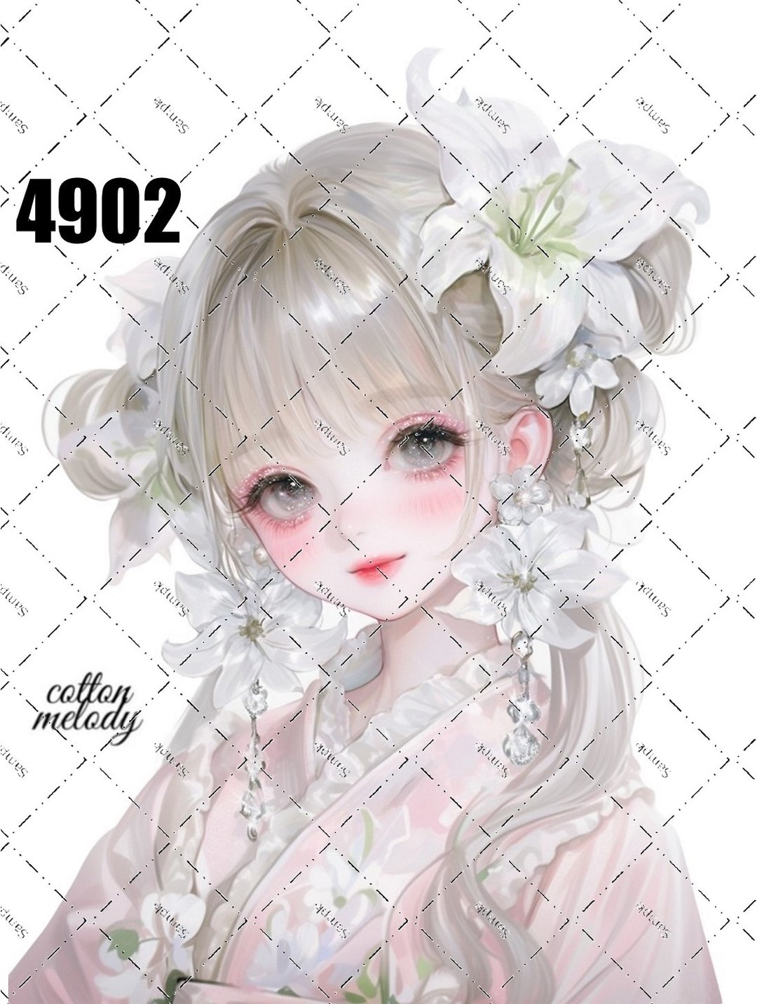 original sticker no.4902 人物贴纸 原创贴纸 原创人物贴纸 装饰贴纸 cotton melody - 贴纸 - 纸 