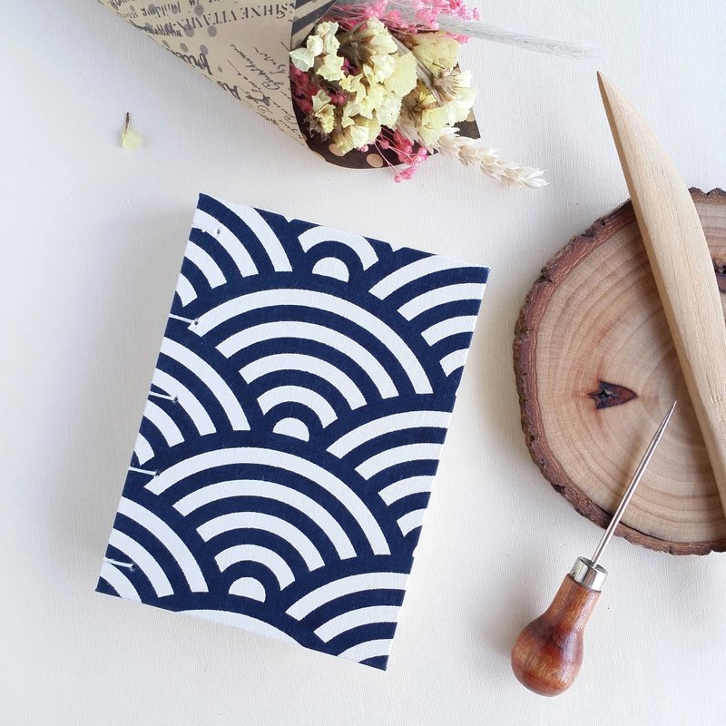 日式浪花 科普特线装书 手工书 手工笔记本 空白手帐本 - 笔记本/手帐 - 纸 蓝色