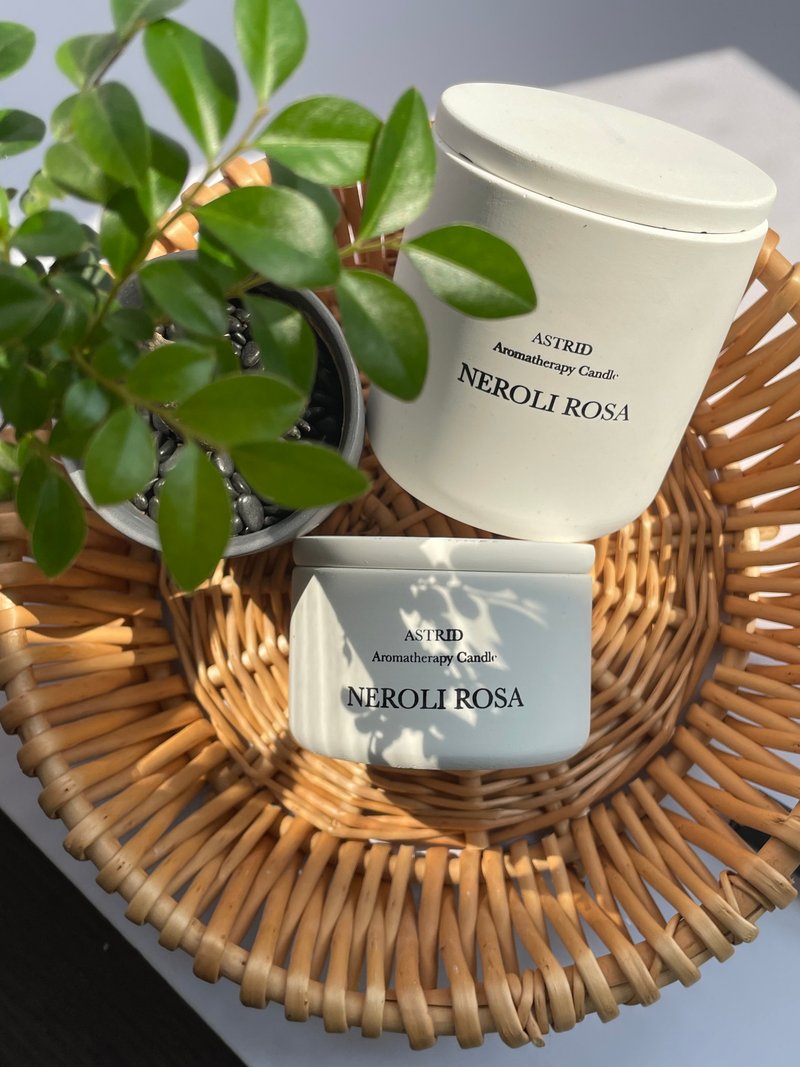 (宠物友善)橙花与玫瑰天然精油 大豆蜡及蜂蜡蜡烛 230g 礼物首选 - 蜡烛/烛台 - 精油 白色