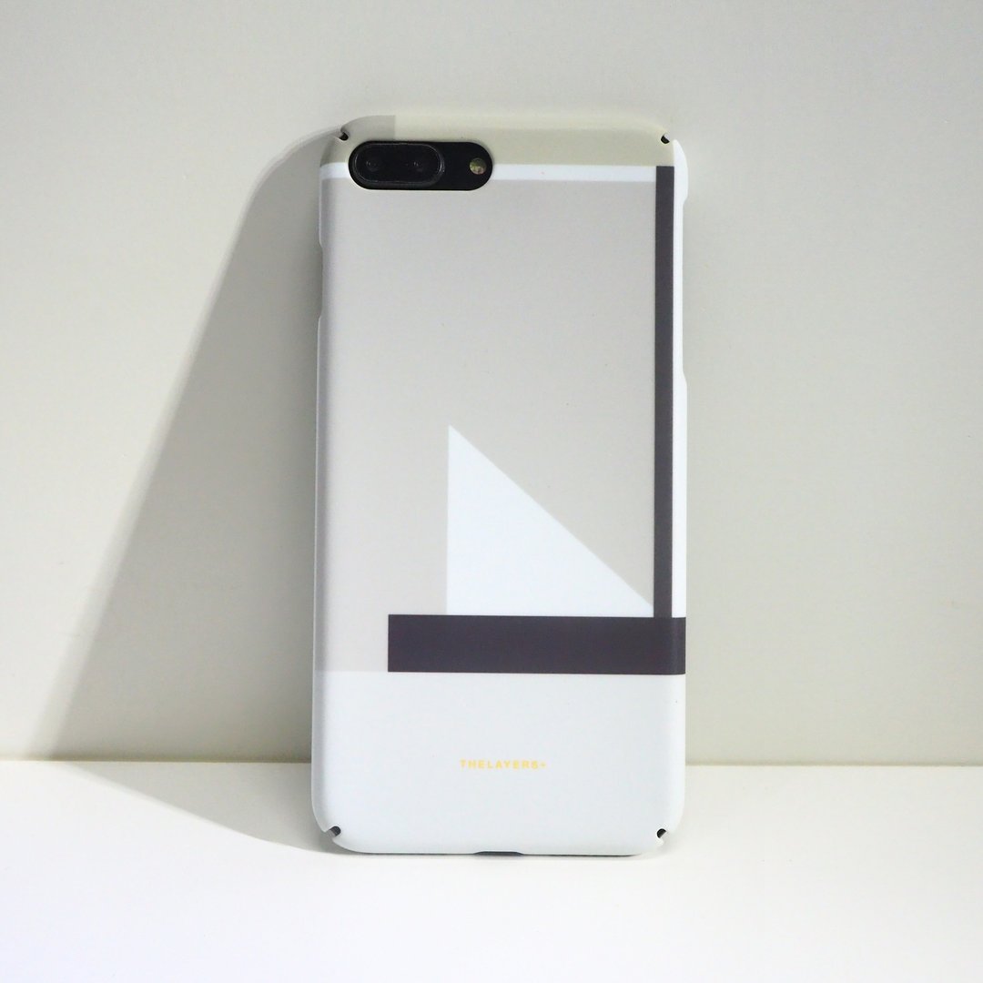 免费刻字 | 黑白灰几何简约撞色Phone case 原创定制化礼物手机壳 - 手机壳/手机套 - 塑料 灰色