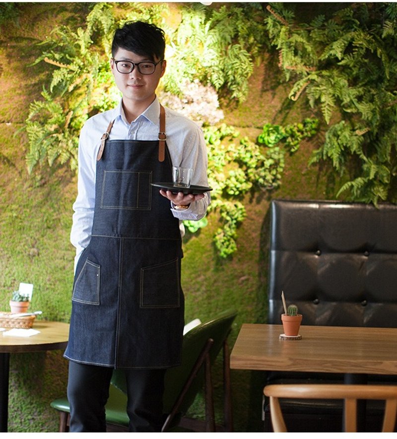 JimmyRacing牛仔布手工围裙工作围裙手作服2008 - 围裙 - 其他材质 蓝色