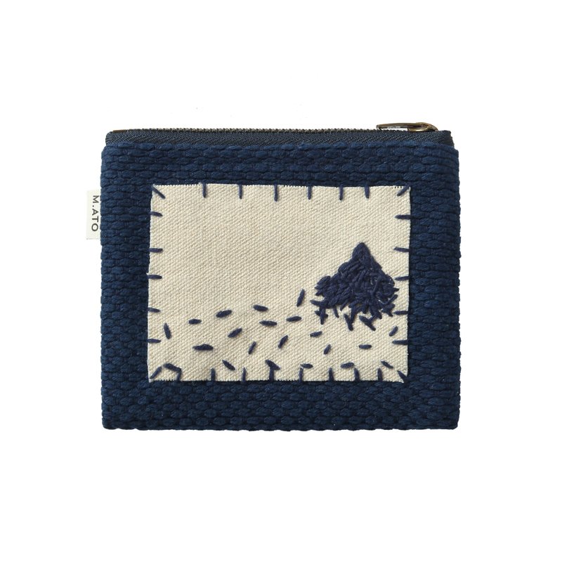 手工刺绣富士山 剑道服零钱包 - 零钱包 - 棉．麻 