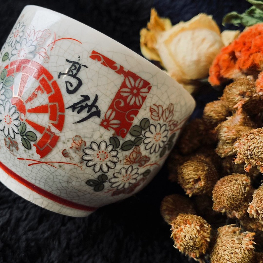日本 日式九谷烧高砂手工彩绘茶杯 │ 百花齐放 品茗雅士 - 茶具/茶杯 - 陶 多色