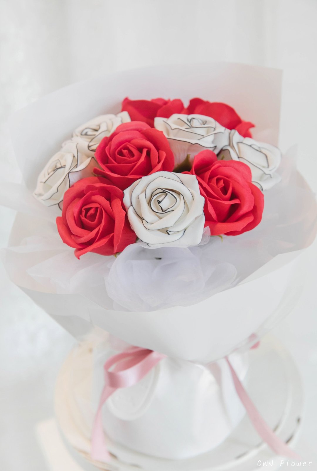 红玫瑰花束/香皂花花束/生日花束/情人节花束/告白花束/永生花束 - 干燥花/捧花 - 其他材质 红色
