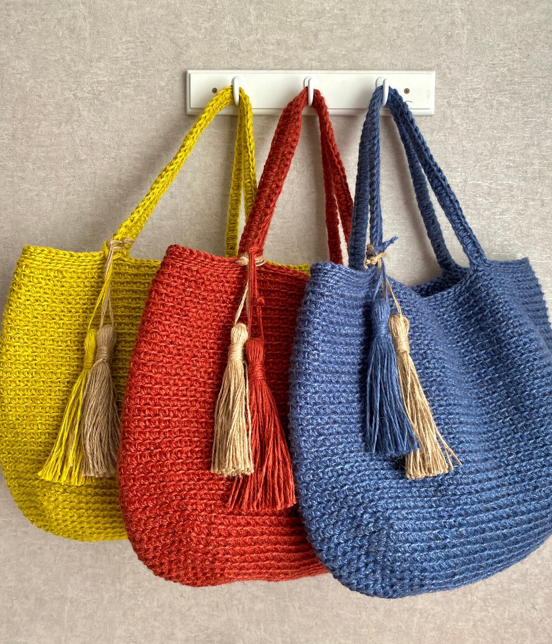 PDF PATTERN Crochet Jute Bag, California Jute Bag Pattern - 手工艺教程/工具书 - 其他材质 