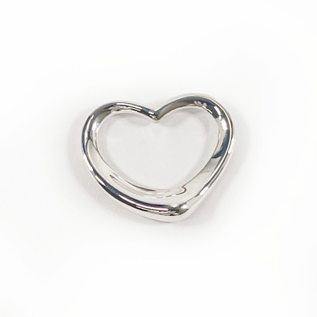 蒂芙尼 TIFFANY&Co. 坠饰 镂空爱心 Elsa Peretti 纯银 925 经抛光处理 - 项链 - 纯银 银色