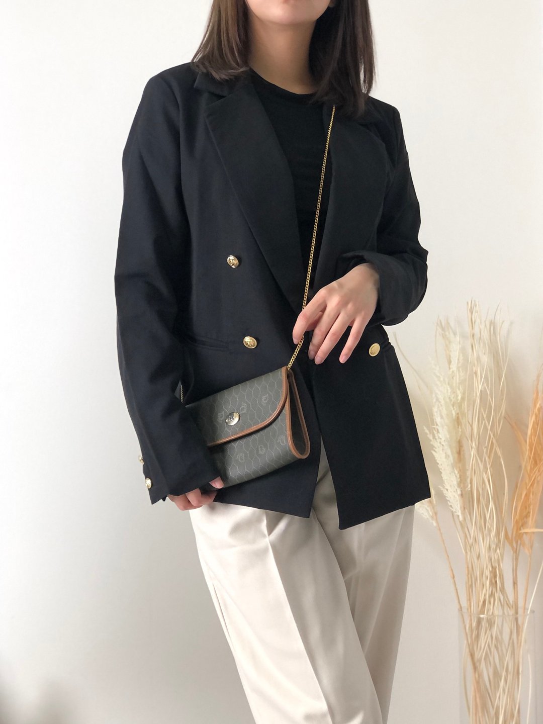 【日本直送，名牌包装】Christian Dior Dior Honeycomb Dior Logo PVC 皮革链条单肩包棕56yrzw - 侧背包/斜挎包 - 真皮 咖啡色