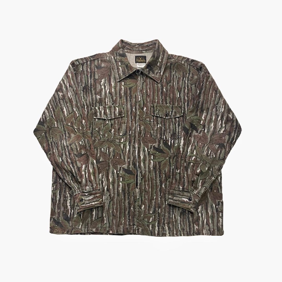 80s Deerskin Realtree Camo Jacket 迷彩拉链夹克外套 - 男装外套 - 棉．麻 多色