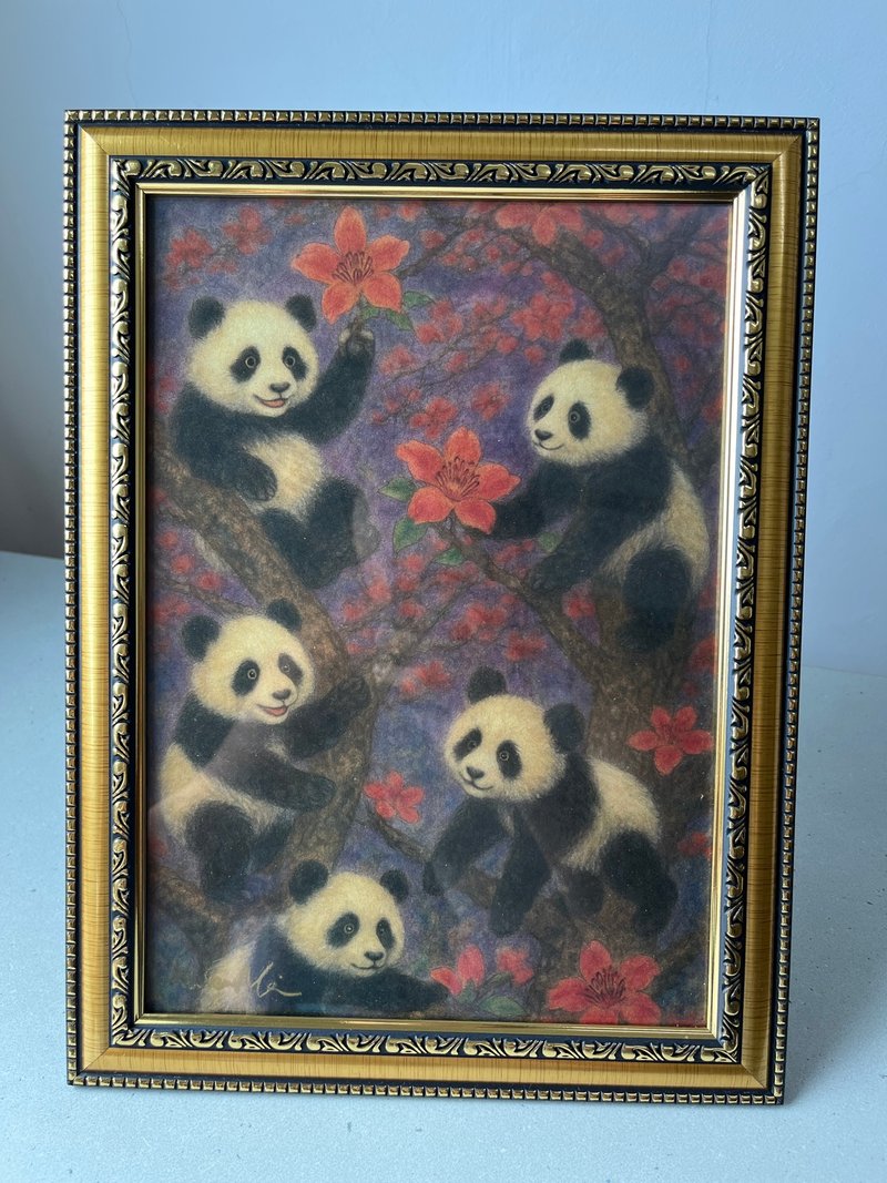 【印刷画 Art print】花开熊语 Blossoming Pandas 不含框 - 海报/装饰画/版画 - 纸 