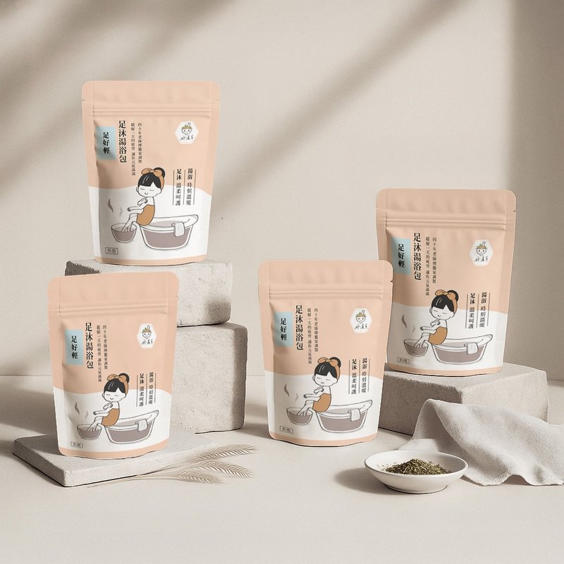 足沐汤浴包-足好轻(4袋16包礼盒组)轻盈配方/公主泡脚包-好汉草 - 沐浴用品 - 其他材质 橘色