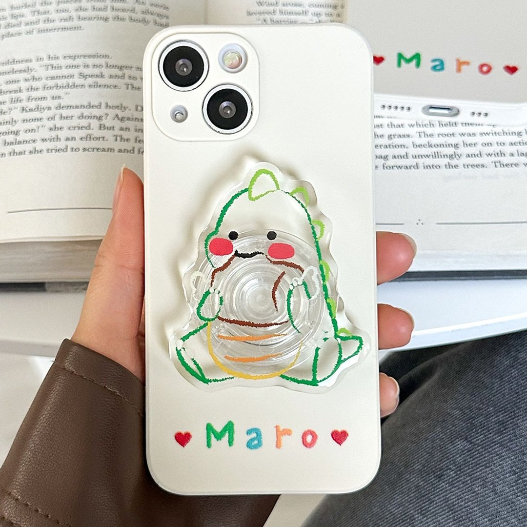 恐龙 iPhone 手机壳 Grip 智慧托克套装 - 手机壳/手机套 - 硅胶 咖啡色