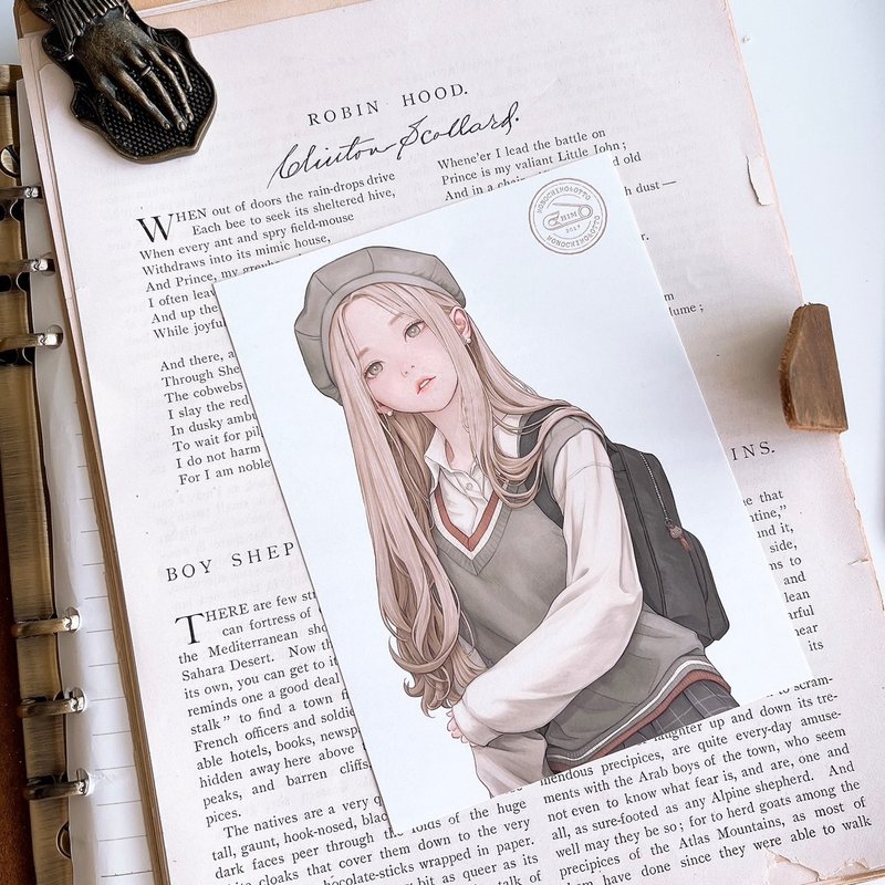 Emma - 人物插画贴纸 - 拼贴素材 - 贴纸 - 纸 