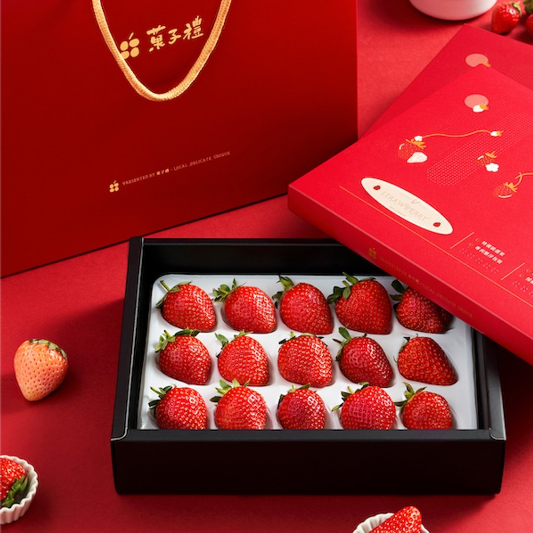 菓子礼 极上无农药草莓礼盒 (冬季贩售) - 其他 - 新鲜食材 红色