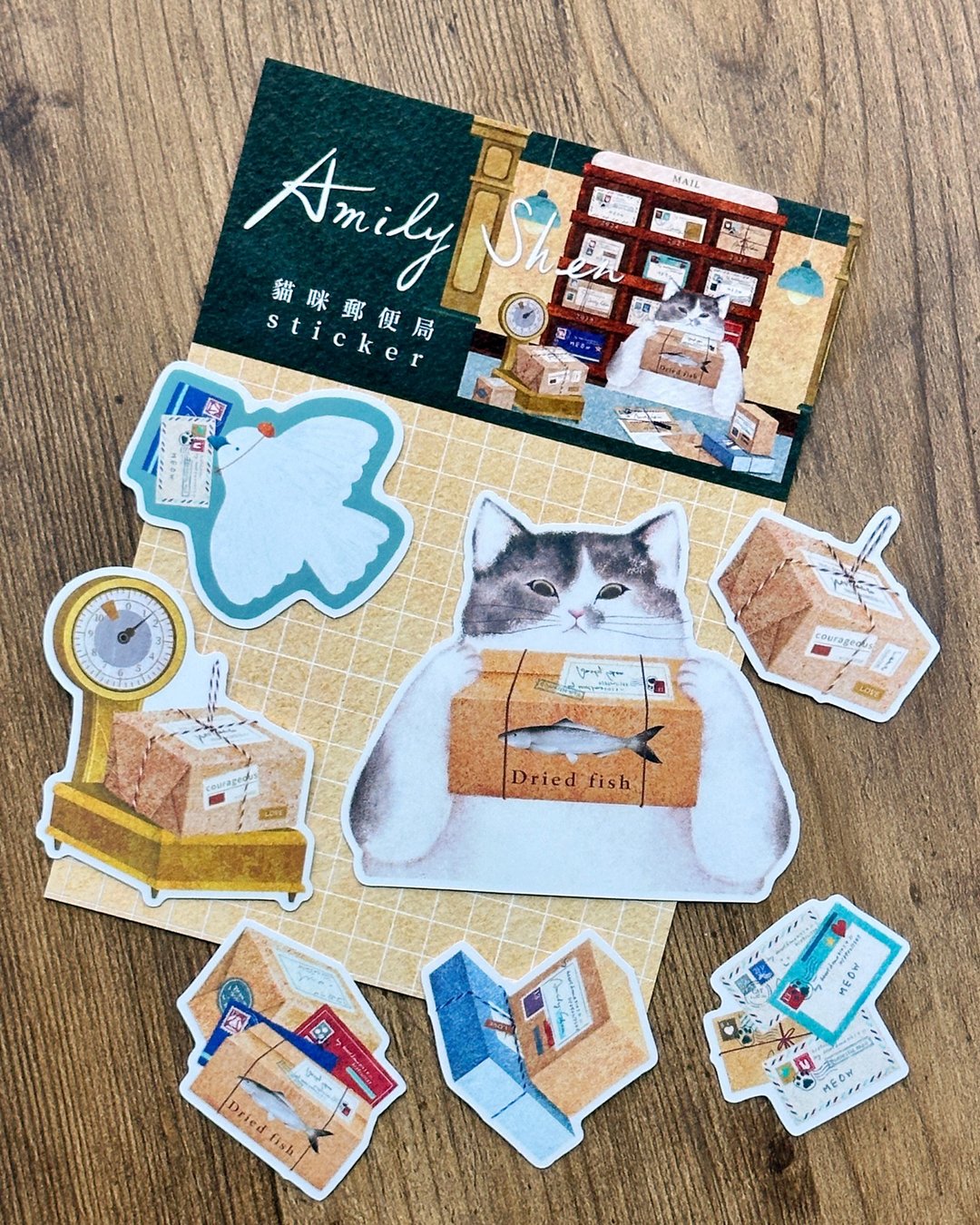 【猫咪邮便局】雾面贴纸包 - 贴纸 - 纸 