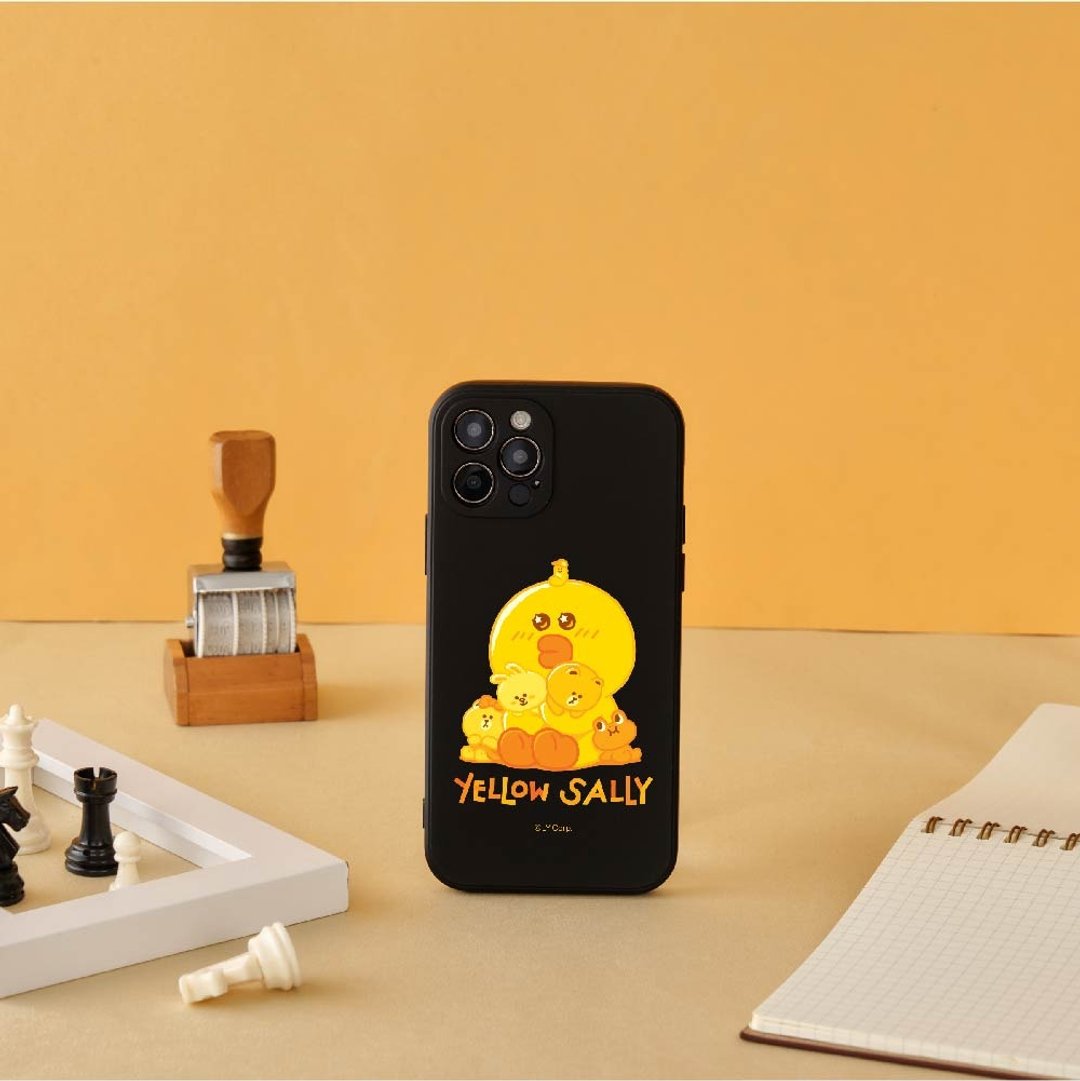 LINE FRIENDS黄色莎莉-拥抱伙伴们纯色硅胶iPhone手机壳 - 手机壳/手机套 - 硅胶 多色