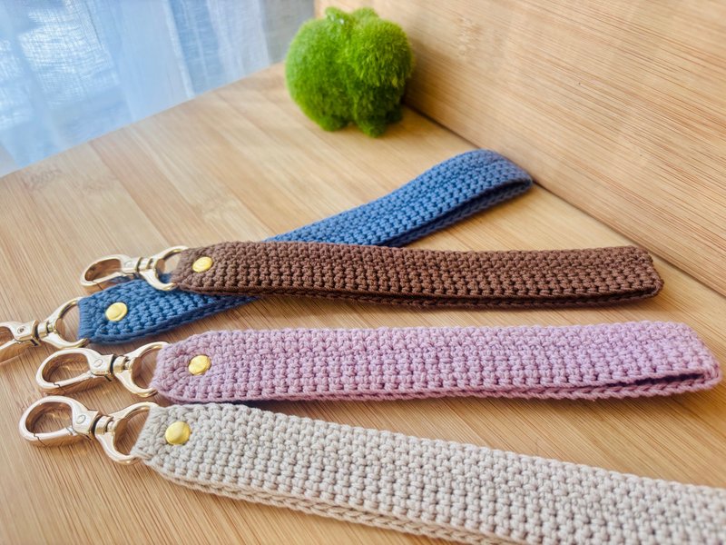 MIT 手机挂绳 编织手机绳 手作编织 手机吊绳 手机手腕绳 - 挂绳/吊绳 - 棉．麻 粉红色