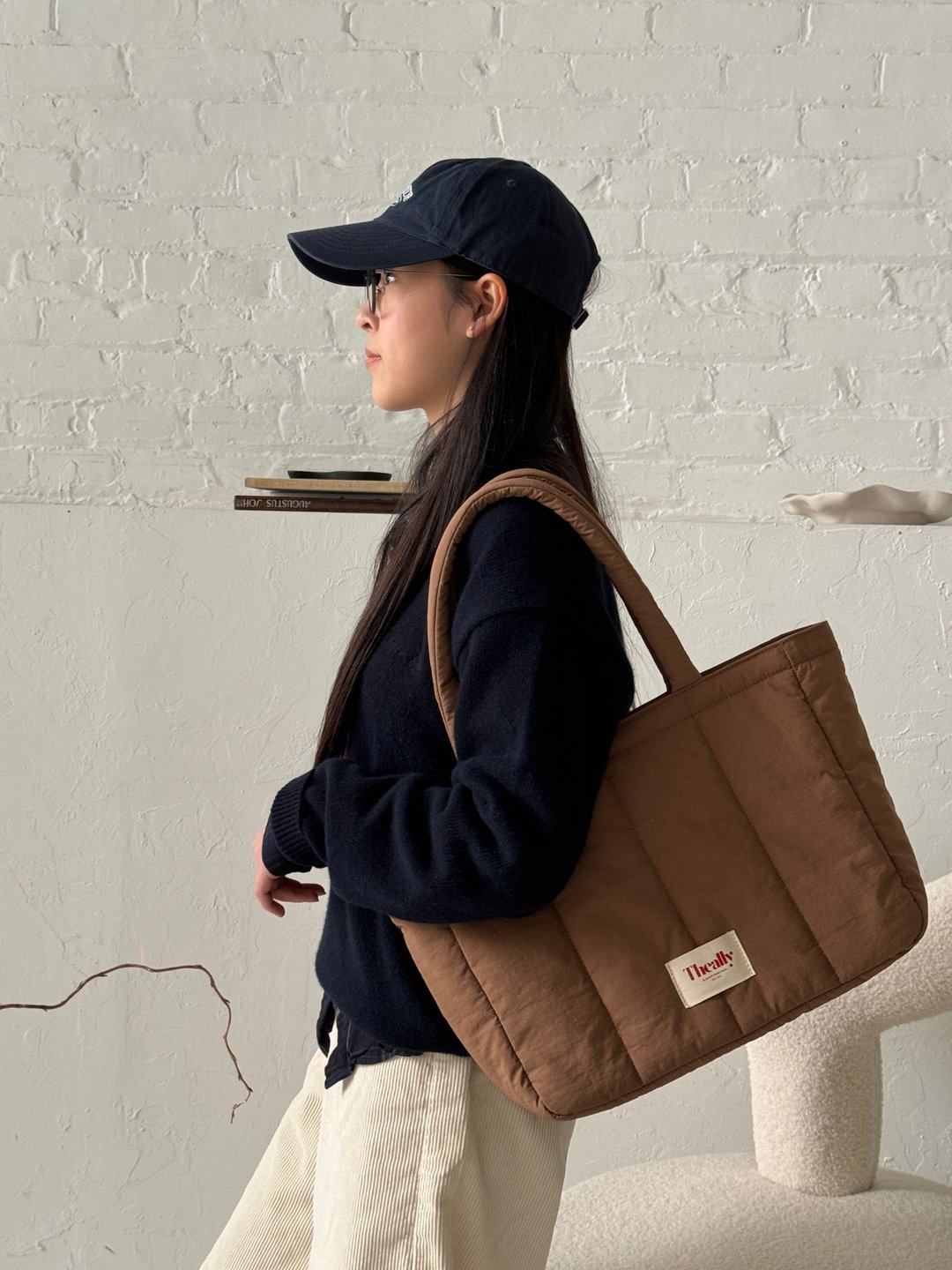 韩国 The Ally | Eileen bag 아일린백 | 韩系笔电包 | 附小包 - 侧背包/斜挎包 - 尼龙 黑色