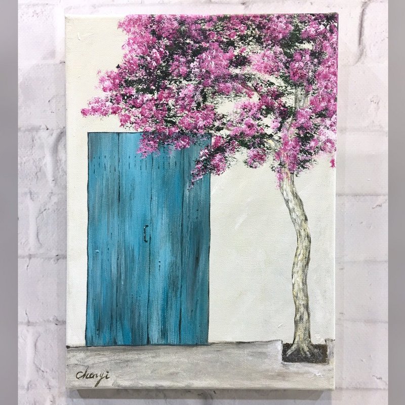 压克力彩画教学-单堂课程-宁静(文青风)(油画质感) - 插画/绘画/写字 - 棉．麻 