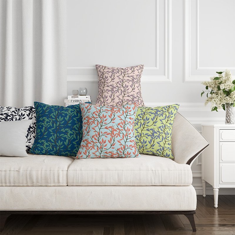 品牌设计抱枕套 藤蔓(三个一组) - 枕头/抱枕 - 聚酯纤维 