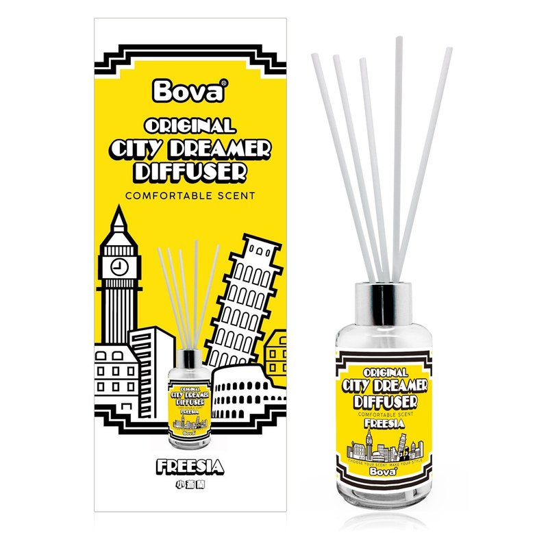 【官方现货】法柏Bova 扩香瓶 城市梦想家 小苍兰 100ml - 香薰/精油/线香 - 其他材质 白色